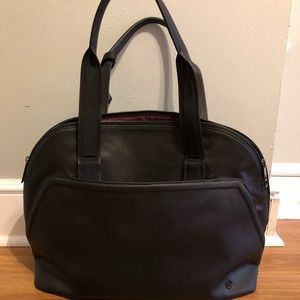 Lulu Lemon Black Leather Tote